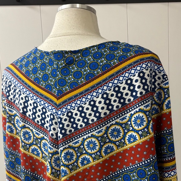 Ruby Rd. Multicolor Geometric Blouse - Picture 7 of 8